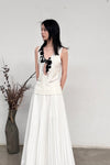 SWAYING/KNIT water drop hollow silk vest SW24SS1T34 white